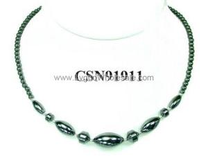 Hematite Beads Stone Chain Choker Fashion Women Necklace